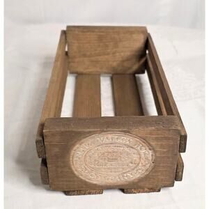 Vtg Napa Valley Box Company 12 Cassette Tape Wooden Storage Box Holder Crate